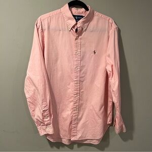 Ralph Lauren Classic Fit Button Down Pink Shirt Mens 16 34/35 EUC
